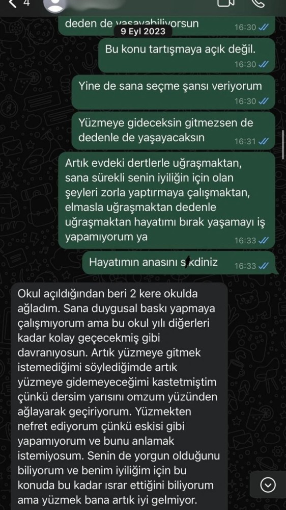 deniz akkaya kiziyla mesajlarini ifsa etti spor yapmayan cocuk kabul etmiyorum